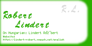 robert lindert business card